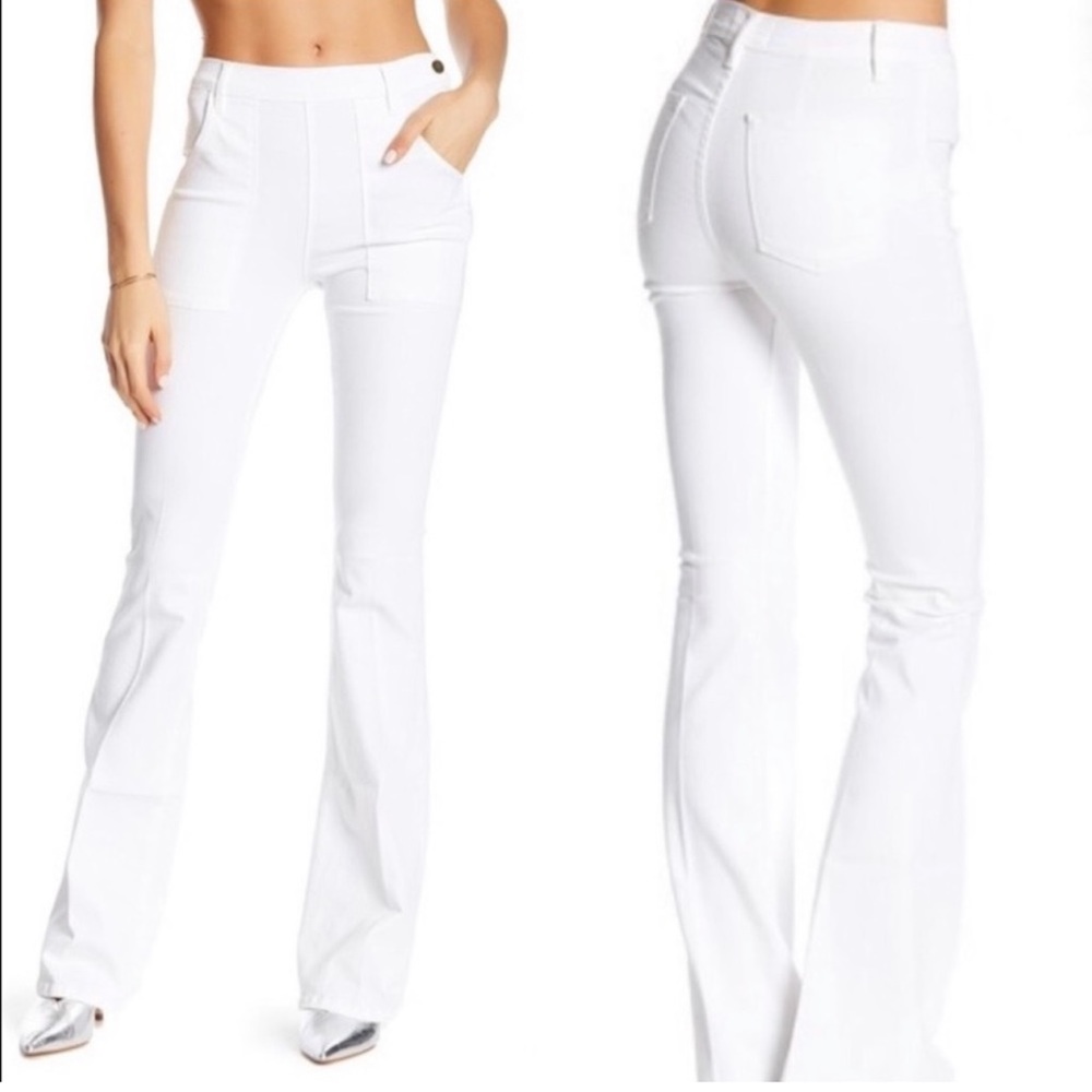 FRAME NWT Le Flare de Francoise white side zip denim size 27